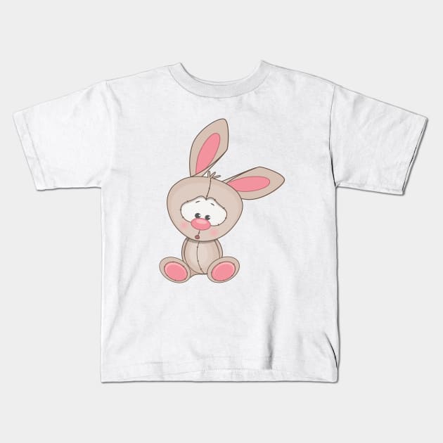 Bunny Cute Kawaii Cartoon Kids T-Shirt by ProjectX23Red